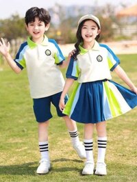 B3 Đồng Phục Học Sinh Tiểu Học Xuân Thu Bộ Đồ Thể Thao 4 Mảnh Bộ Quần Áo Lớp Năm Nhất Bộ Đồ Vườn