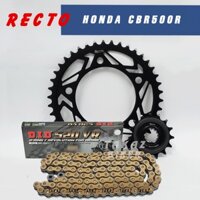 B4 [ 520VR CBR 500R PKL ] NHÔNG SÊN DĨA HONDA CBR 500R RECTO - SÊN DID 520 O-RING ĐEN HOẶC VÀNG( 15T x 41T )