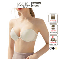 B53  [KÈM DÂY] Áo Ngực Su Tim Cài Trước KATHY BRA Không Dây Cúp Ngang Có Gọng Đệm Vừa Ôm Sát Cơ Thể Tạo Khe