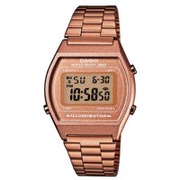 B640WC-5ADF | Đồng Hồ Casio | Điện Tử Cổ Điển | Dây Kim Loại Mạ Vàng Hồng | Chống Nước WR50M