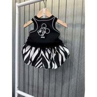 B83-SET ÁO BA LỖ CHÂN VÁY BÍ CHO BÉ VẢI THUN BORIP MỀM MẠI THOÁNG MÁT