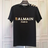 Ba * * * N Spring Show Áo Thun Cotton Vàng Bạc Chữ Mới Nút Vàng Nút Bạc Nút Bạc