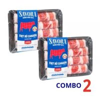 Ba chỉ bò Canada đông lạnh cắt cuộn Savora 250g (2 Khay)