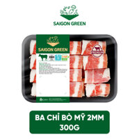 Ba chỉ bò Mỹ Saigon Green 300g - Đông lạnh