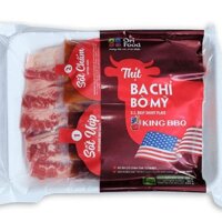 Ba Chỉ Bò Mỹ sốt nướng BBQ (Khay 600gr) với công thức nước sốt ướp thịt bí truyền, thơm ngon thứ thiệt