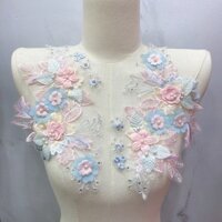 Ba Chiều Đính Hạt Kim Sa Lấp Lánh Gạc Ren Cạnh Handmade diy Miếng Dán Thêu Thì Phong Cách Trang Trí Phụ Kiện