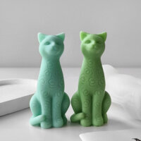 Ba chiều Mèo Con Hương Liệu Thạch Cao Epoxy Trang Trí Khuôn diy Mèo Dễ Thương Thơm Nến Silicon