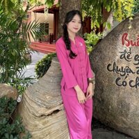 (BÀ LAI ĐŨI SEN NHẪN) Bộ quần áo mặc nhà, Quần Áo nữ Phật Tử, đồ lam Đi Chùa mẫu nữ vải đũi