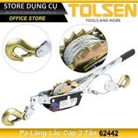 Bá lăng kéo cáp lắc tay 2 Tấn (5mm x 3M) TOLSEN 62442 | Palang lắc cáp tay