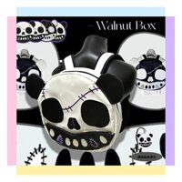 Ba lô 2024 Phong cách mới pu Da gấu trúc Ba lô khâu cặp đôi phong cách đi học