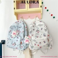 Ba lô AULORA, Túi đi học Hello Kitty Kawaii, Túi du lịch sức chứa lớn bằng Nylon ngọt ngào