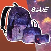 Ba lô bầu trời đầy sao Trường học Cô gái đi học Bộ túi đựng đồ ăn trưa cho bé trai Hộp đựng bút chì