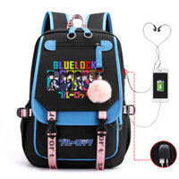 Ba lô BLUE LOCK Schoolbag Túi đi học dành cho học sinh có giao diện USB Túi đựng máy tính Đồ dùng Anime Dung tích lớn