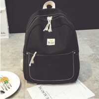 Ba Lô Canvas Sinh Viên Phong Cách Hàn Quốc 208069-1 đen