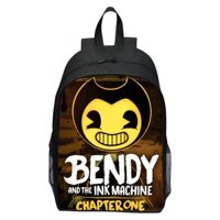Ba Lô Cho Bé  Đi Học Siêu Nhẹ Chống Thấm Nước Họa Tiết Hoạt Hình Bendy And The Ink Machine 3D
