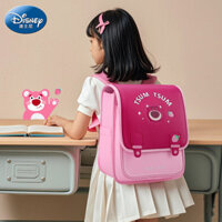 Ba lô chống gù trẻ em chính hãng được Disney ủy quyền, cặp đi học cho học sinh tiểu học lớp 1-4, Ba lô Lotso cho bé gái, ba lô cột sống chống nước siêu nhẹ hoạt hình cho trẻ em