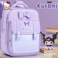 Ba lô chống gù trẻ em Sanrio, cặp đi học cho học sinh tiểu học lớp 1-6, ba lô Kuromi, giai điệu siêu nhẹ chống nước bảo vệ cột sống ba lô dung tích lớn