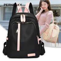 Ba lô chống trộm PERNEAKY, Túi đeo vai nữ dung tích lớn, Túi xách thời trang màu tương phản đa chức năng