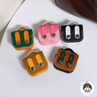 Ba lô da màu Hàn Quốc Vỏ tai nghe Bluetooth Tai nghe không dây Vỏ silicon cứng Tương thích cho Airpods 1 2 3 4 Pro 2 Vỏ tai nghe