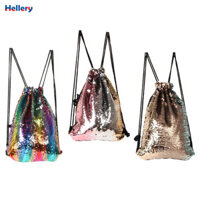 Ba lô dây rút Sequin có thể đảo ngược Túi bơi đi biển