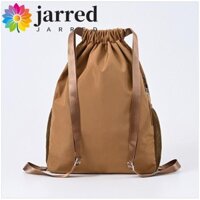 Ba lô dây rút thể thao JARRED, Túi bóng rổ dung tích lớn chống thấm nước, thời trang bằng Nylon phong cách giải trí Dây rút Cắm trại Túi tập thể dục Bóng rổ