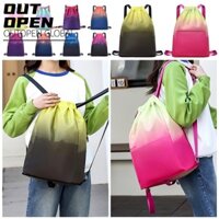 Ba lô dây rút thể thao, Túi mua sắm di động đa chức năng Túi đi học gấp thời trang Túi đi biển chống nước dung tích lớn dành cho nam