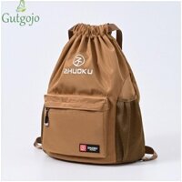 Ba lô dây rút thể thao GUTGOJO, Túi bóng rổ dung tích lớn chống nước, Túi tập thể dục cắm trại bằng Nylon di động