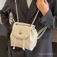 Ba lô dây xích hình thoi phong cách Chanel Ba lô nhỏ thời trang phong cách Hàn Quốc mẫu mới xuân hè 2024 nữ