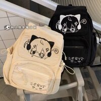 Ba lô dễ thương kiểu Nhà ngủ đông với gấu nhỏ Ba lô dễ phối đồ thường ngày dung tích lớn phong cách Đại Học nữ sinh cặp sách ngoài trời