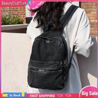 Ba lô Denim thời trang Túi sách cổ điển Ba lô quần jean dung tích lớn dành cho học sinh