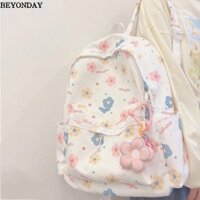 Ba lô đeo vai BEYONDAY, Ba lô đựng máy tính xách tay du lịch in hình hoạt hình nhẹ, Túi đi học sinh chống mài mòn bằng vải Polyester dung tích lớn