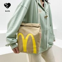 Ba Lô Đeo Vai / Đeo Chéo Đựng Laptop Sức Chứa Lớn In Chữ Mcdonald Sáng Tạo Cho Nam Và Nữ