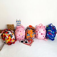 Ba Lô Đi Học Có Dây Chống Thất Lạc Kích Thước Nhỏ Và Vừa Họa Tiết Hoạt Hình Dễ Thương Trọng Lượng Nhẹ Cho Bé Trai Và Bé Gái