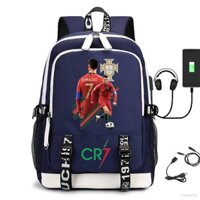 Ba Lô Đi Học Đa Năng Cỡ Lớn In Họa Tiết YT3 Cristiano Ronaldo Thời Trang Cho Nam TY3