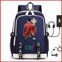 Ba Lô Đi Học Đa Năng In Họa Tiết ACG Cristiano Ronaldo Thời Trang Cho Nam