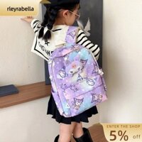 Ba lô đi học RLEYRABELLA, Túi đi học di động họa tiết dễ thương, Túi du lịch vải Canvas dung tích lớn in hoạt hình