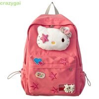 Ba lô đi học trẻ em CRAZYGAI, Túi đi học nhẹ hoạt hình, Túi đi học Sanrio Hello Kitty hợp thời trang Túi đi học sức chứa lớn Văn phòng trường học