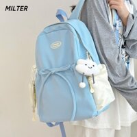 Ba lô đi học trẻ em MILTER, Túi đi học nhẹ dung tích lớn dành cho học sinh, Ba lô đi học tiểu học chống nước bằng Nylon Đồ dùng học tập