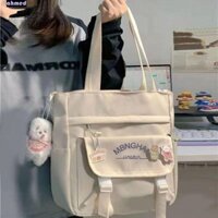 Ba lô đi học trung học AHMED, nhiều túi thiết kế mới Túi đi học dành cho học sinh, Túi xách Ins Nylon Y2k dung tích lớn hợp thời trang cho nữ