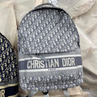 Ba lô đi ô vân dệt dây chữ trước sau quai to