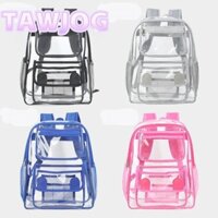 Ba lô du lịch TAWJOG, Ba lô trong suốt dung tích lớn chống thấm nước, Túi đi học sinh bằng nhựa PVC xuyên thấu