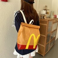 Ba lô DWAYNE McDonald 's, Túi giấy DuPont hoạt hình chữ cái, Túi mua sắm Starbucks thông thường Dung tích lớn Túi đeo vai mèo Kt nam