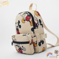 Ba lô EUCA, Túi đi học mẫu giáo họa tiết chuột Mickey có thể điều chỉnh, Túi du lịch trẻ em có thể tháo rời in hình Mickey nhẹ