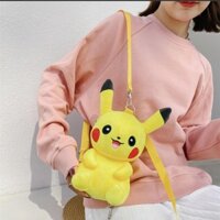 Ba Lô Gấu Bông Hình Pikachu - Túi Đeo Balo Gấu Xinh Xắn