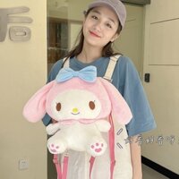 Ba Lô Gấu Bông Hoạt Hình Cinnamoroll Thỏ Hồng Nơ xanh dễ thương