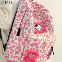 Ba lô Hello Kitty da báo Nylon dễ thương và phù hợp phong cách Hàn Quốc QFDI