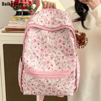 Ba lô hoạt hình dễ thương beikeyang, có ngăn in hình Hello Kitty màu hồng dễ thương
