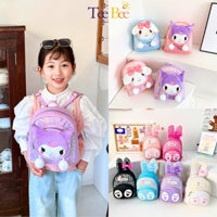 Ba Lô Học Sinh Họa Tiết  Hoạt Hình Kuromi Cho Bé Gái Mẫu Giáo Balo Chống Nước Siêu Nhẹ