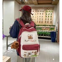 Ba lô học sinh mẫu mới size to ,chất vải nilon chống thấm nước, họa tiết cute dễ thương