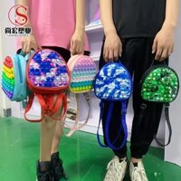 Ba lô Học sinh Pioneer Bong bóng Âm nhạc Đồ chơi Silicone Cầu vồng SX52